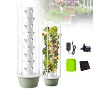 Système de culture hydroponique 20/28/36 trous, jardin de tour hydroponique vertical pour usage domestique, kit de tour hydroponique pour fruits, tomates, poivrons, légumes à feuilles 9 couches LED