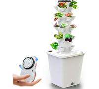 Système de Culture hydroponique 30 Capsules, Tour hydroponique, kit de Culture Intelligent pour Jardin d'intérieur, kit de Culture pour Avion avec Pompe d'hydratation, Adaptateur, Pots résea