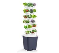 Système de Culture Hydroponique, 30 Dosettes de Jardinière Verticale, Tour Hydroponique, Kit de Jardin Intelligent D'intérieur, Kit de Culture Aéroponique avec Pompe Hydratante, Adaptateur, Pots en Fi
