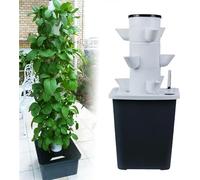 Système de Culture hydroponique 30 dosettes Hydroponics Tower Garden Système de Culture hydroponique Kit de Culture aéroponique pour Herbes, Fruits et légumes avec Pompe d'hydratation, Adapt