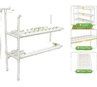 Système de culture hydroponique, 90 emplacements de plantes, construction durable en PVC, utilisation en intérieur et en extérieur
