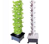 Système de Culture hydroponique en Tour, 15 étages, 45 emplacements pour Plantes, kit de Culture pour Jardinage Vertical intérieur, coupelles de colonisation en PP détachables, système de c