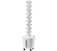 Système de culture hydroponique en tour avec 4 roues - 50 emplacements pour l'hydroponie - Jardinage vertical