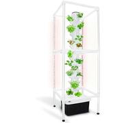 Système de Culture hydroponique en Tour, éclairage LED à 8 Sections, kit de Germination pour pépinière de 40 pièces, Herbes, Fruits et légumes, Pompe à Eau