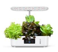 Système de culture hydroponique, jardin de plantes d'intérieur avec lampe de croissance LED et minuterie automatique, kits hydroponiques sans sol pour herbes - Système de culture à cycle d'eau