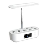 Système de Culture hydroponique, Jardin d'herbes aromatiques d'intérieur, kit de Jardin d'herbes aromatiques Intelligent à 13 Capsules avec LED de Culture 18 W, réservoir d'eau 4,5 L White