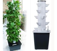 Système de culture hydroponique - Kit de jardin intérieur avec pompe hydratante, pots en filet et minuterie pour cultiver des herbes, des fruits et des légumes