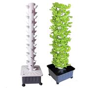 Système de Culture hydroponique Kits de système de Culture hydroponique Système de Culture d'intérieur Tour de Culture Verticale 15 Couches 45 Plantes avec Pompe Réservoir d'eau Mobile pour