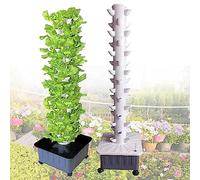 Système de Culture hydroponique Tour de Culture Système de Culture hydroponique d'intérieur Tour de Culture Verticale 15 Couches 45 Plantes avec Pompe et réservoir d'eau Mobile, 110 V