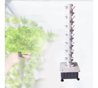 Système de Culture hydroponique, Tour de Culture Verticale pour Jardin intérieur/extérieur, système de Culture Hors-Sol avec Pompe à Eau, Panier nid, éponge, 15 Couches