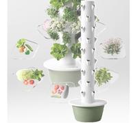Système de Culture hydroponique, Tour de Jardin Verticale (Surface de 0,28 m²), Machine de Plantation de légumes Intelligente (20/28/36 Trous), Circulation d'eau Automatique + synchronisatio