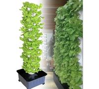 Système de Culture hydroponique Tour de Plantation Verticale de Jardin, Ensemble de Tours hydroponiques à 15 Couches et 45 Trous Système de Plantation hydroponique, système de Plantation ver