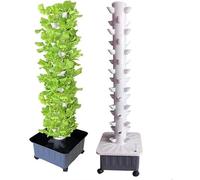 Système de Culture hydroponique, Tour hydroponique, Culture de 45 Trous, kit de Culture d'appartement de 15 étages pour Herbes, Fruits et légumes avec Pompe Hi ~/