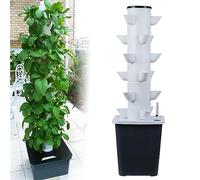 Système de Culture hydroponique Tour hydroponique Système de Culture Système de Culture hydroponique d'intérieur Tour de Culture Verticale 6 Couches 18 Plantes avec Pompe et Adaptateur de ré