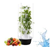 Système de Culture hydroponique Vertical avec minuterie, LED et Pompe - Kit Compact pour 36 Plantes - sans Terre - pour Maison, Classe ou Restaurant - Matériau ABS(36Holes+LED)