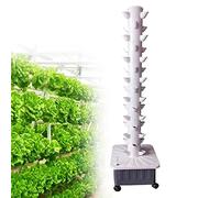 Système de culture hydroponique vertical - Kit de culture hydroponique 15 étages avec 45 trous, idéal pour l'aquaponie et le jardinage intérieur