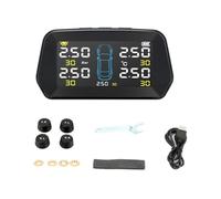 Système de de la pression des pneus - camping-car sans fil à énergie solaire avec grand écran LCD - Moniteur de pression des pneus précis et facile à utiliser - Pour remorques de voyage