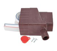 Système de dérivation de l'eau de pluie avec connecteur de descente filtré et tuyau de 101,6 cm pour une utilisation durable de l'eau (marron foncé)