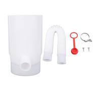 Système de dérivation d'eau de Pluie Inverseur de Bec de Descente Rond Efficace pour systèmes d'irrigation Aquariums Matériau Plastique Taille 10 cm Comprend Collier de Serrage, (Blanche)