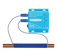 Système de détartrage électronique de l'eau, détartrant sans sel, climatiseur d'eau dure pour réduire l'accumulation de tartre, pour tous les types de tuyaux hydrauliques (bleu)