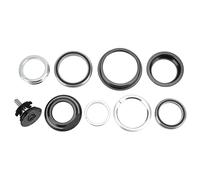Système de direction lisse durable léger de vélo de la rotation 44mm 55mm de haute performance Casque de vélo de montagne d'alliage d'aluminium de casque d'incidence (Noir)
