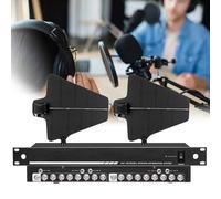 Système de distribution d'antenne sans fil pour microphones UHF, amplificateur actif avec 8 entrées et 16 sorties, ports en cascade pour l'amélioration du signal multicanal