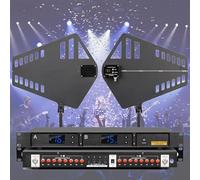 Système de Distribution D'antenne Sans Fil UHF, Amplificateur de Signal de Microphone 450-950 MHz / 16 Canaux avec Antenne Directionnelle, Idéal pour Les événements de Scène et de Mariage