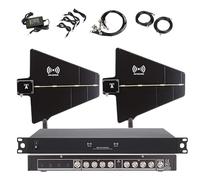Système de distribution d'antenne UHF, amplificateur de signal de microphone sans fil avec 2 antennes, gamme de fréquences 400-950 MHz, 8 ports d'entrée/sortie, pour spectacles et mariages