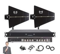 Système de distribution d'énergie d'antenne UHF, amplificateur de signal de microphone avec double pagaie d'antenne, gamme de fréquences 450-950 MHz pour utilisation sur scène et événement
