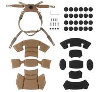 Système de Doublure de Casque Tactique, Kit de Jugulaire Réglable | Rembourrage respirant, Large compatibilité avec les casques, Molette de réglage arrière, Ajustement sécurisé