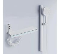 Système de douche à barre coulissante, robinet de douche thermostatique de type piano avec affichage numérique, ensemble de douche effet pluie, système de douche mural, douchette à 3 jets, bec de ba