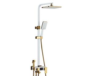 Système de Douche à Effet de Pluie avec Affichage numérique, Ensemble de robinets de Douche de Salle de Bain Contemporain, Ensemble de Douche exposé avec Pomme de Douche à Effet de Pluie, Douche à