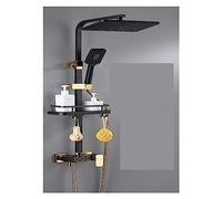 Système de douche à main à 4 fonctions en cuivre noir avec colonne de douche moderne pour une expérience de bain luxueuse (S1830BG-HC-3G)