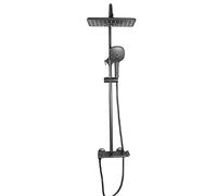 Système de Douche à Touches de Piano avec Bec de Baignoire, Ensemble de Robinet de Douche Triple Fonction pour Salle de Bain, Robinet de Baignoire Mural en Laiton avec douchette à Main à 3 réglages,