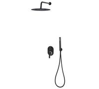 vidaXL Système de douche en acier inoxydable 201 Noir Design élégant