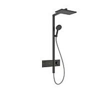 Système de douche Hansgrohe Raindance Alive Q 24590340, 2 jets avec ShowerSelect Comfort, 12 l/min, chrome noir brossé