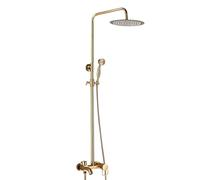 SystèMe De Douche Avec Thermostat, Colonne De Douche Thermostatique Avec Mitigeur, Ensemble Robinet Bain, Douchette WC, Douchette à Main, Robinet De Baignoire Cascade, Hauteur RéGlable