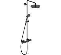 Duravit C.1 Shower System, avec mitigeur de douche, y compris douchette / douche de tête, saillie 350mm, C14280007046, Couleur: Noir Mat