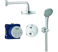 Système de douche encastré Grohe Grohtherm avec Rainshower Cosmopolitan 160, inverseur 2 voies intégré, 2 consommateurs, chromé, 34735000