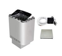 Système de douche générateur de vapeur en acier inoxydable 9KW, spa à vapeur sèche, mini chauffe-sauna électrique, contrôleur numérique à écran tactile, poêle de sauna Chauffage rapide à haute efficac