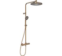 Système de douche Hansa AURELIA avec thermostat 4719910381, douche de pluie murale, 3 jets, rond, bronze brossé
