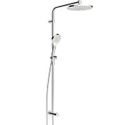 Système de douche Hansa Hansaviva 44190300, barre de douche murale, longueur totale 118,7 cm, fixation murale, chromée