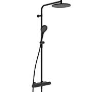 HANSA Hansa HANSAVIVA Système de douche pluie, thermostat, montage mural, noir mat Quantité:1