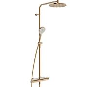 HANSA HANSAVIVA Mitigeur de douche à effet pluie, Thermo Cool, MagShelf, avec thermostat, hauteur 1190mm, 6515920181, Couleur: bronze brossé