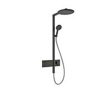 Système de douche hansgrohe Raindance Alive S 24595340 2 modes de pulvérisation avec ShowerSelect Comfort , chrome noir brossé