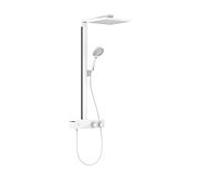 Système de douche Hansgrohe Raindance E 27361700 1 jet, avec thermostat ShowerTablet 350, blanc mat