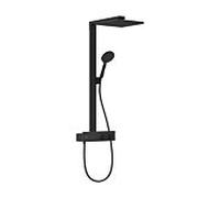 Système de douche Hansgrohe Raindance E 27362670 1 jet, 9 l/min, avec thermostat ShowerTablet 350, noir mat