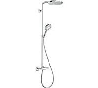 Système de douche Hansgrohe Raindance S 28825000 1 jet PowderRain économie d'eau+ avec thermostat, EcoSmart+, 6 l/min, chromé