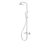 système de douche Herzbach Living Spa 2000 .01 chromé , avec douchette en plastique, Ø 200 mm