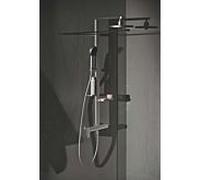 Système de douche Ideal Standard Alu+ BD584SI avec mitigeur de douche, cartouche FirmaFlow, 2 Ablagen , argent